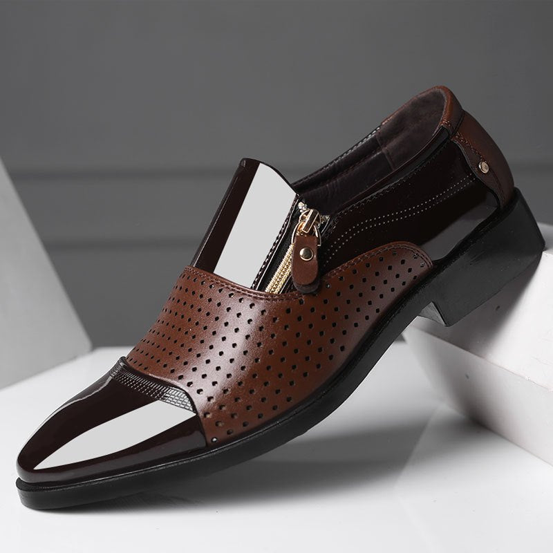 Chaussures ville homme zippées - Rouge foncé