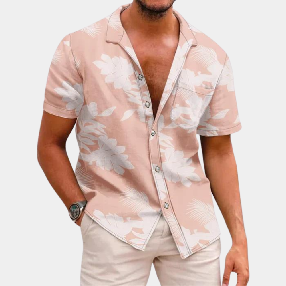 Chemise à Manches Courtes pour Homme – Légère & Fleurie - image 1