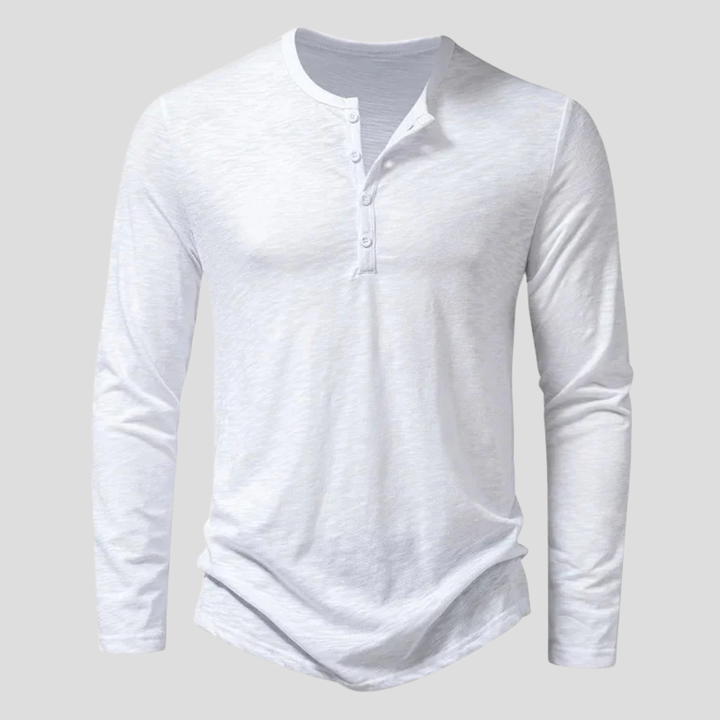 Chemise à manches longues pour homme - Blanc