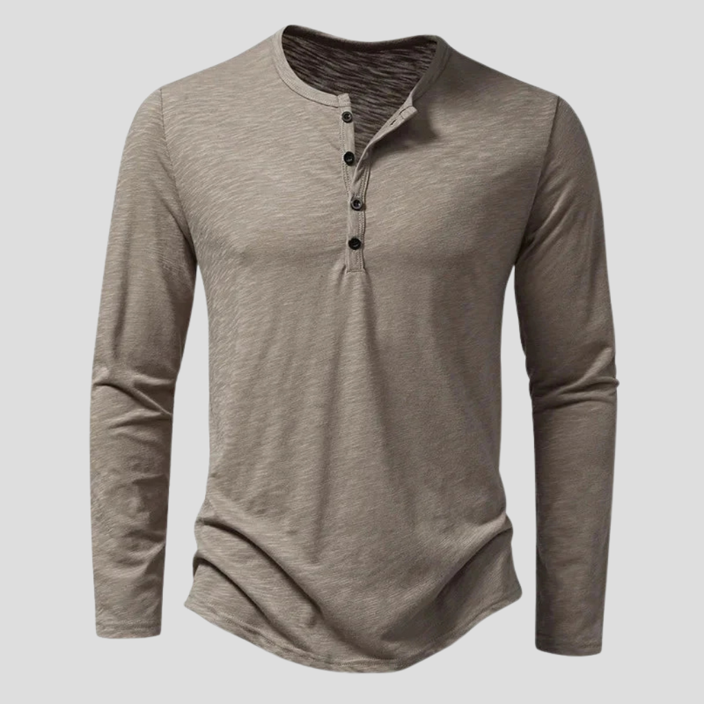 Chemise à manches longues pour homme - Kaki