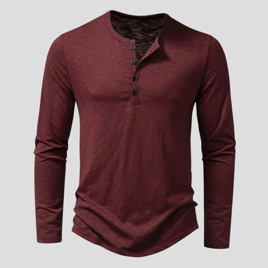 Chemise à manches longues pour homme - Rouge
