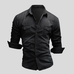 Chemise ajustée légère en jean à boutons homme – Style classique au quotidien - image 7