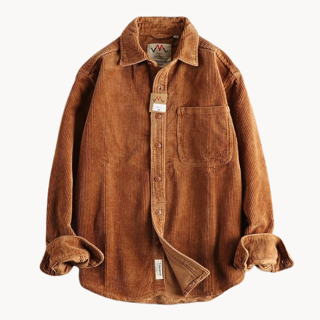 Chemise Boutonnée à Texture Côtelée pour Homme – Chemise Décontractée et Structurée - image 1