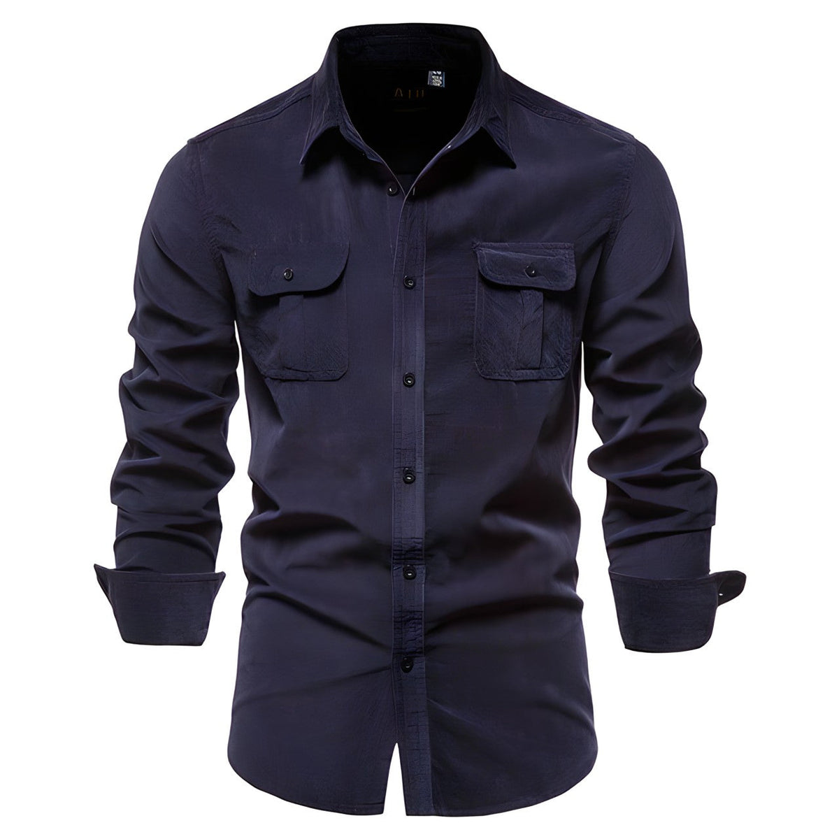 Chemise casual homme coton – Coupe regular, confort et style décontracté - Marinebleu