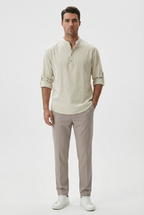 Chemise d’Été Homme en Lin – Manches Relevées Respirante - image 9