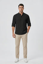 Chemise d’Été Homme en Lin – Manches Relevées Respirante - image 11