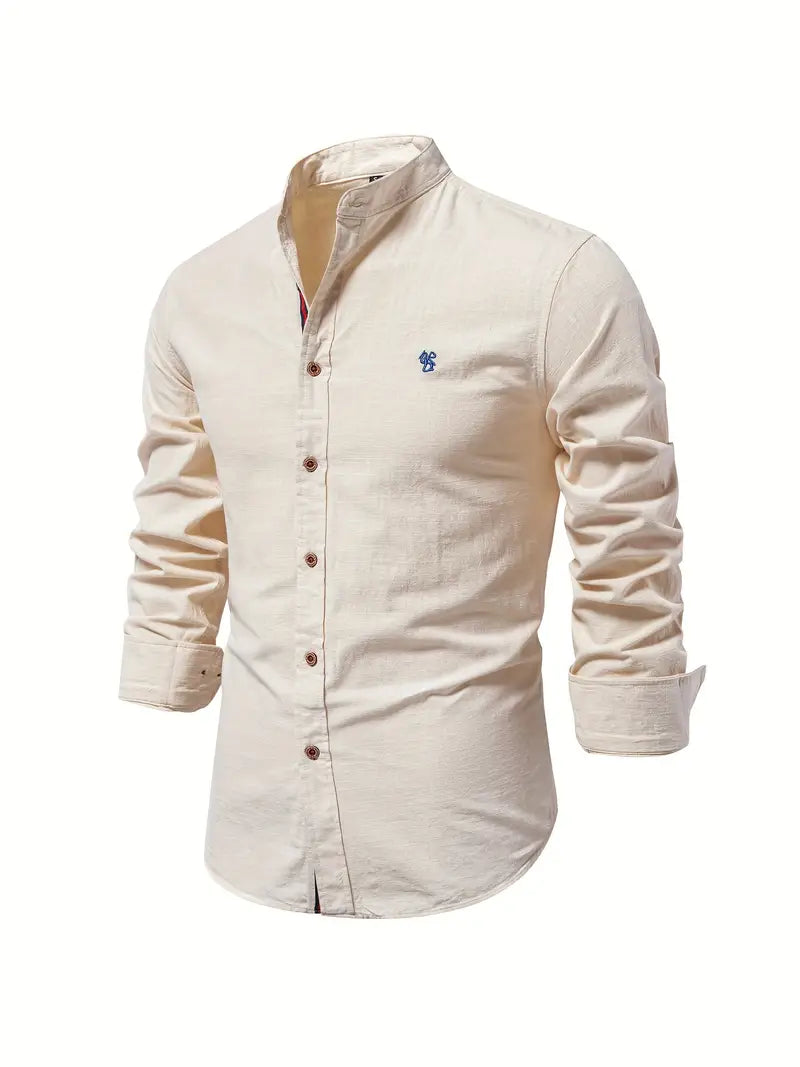 Chemise élégante pour homme pour le printemps - Abricot
