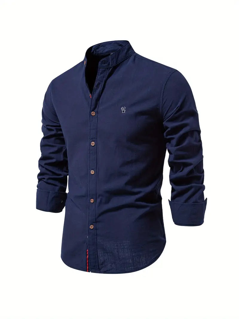 Chemise élégante pour homme pour le printemps - Bleu marine