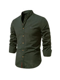 Chemise élégante pour homme pour le printemps - Vert armée