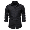 Chemise en Denim de Coton pour Homme - image 1