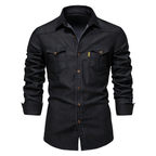 Chemise en Denim de Coton pour Homme - image 1