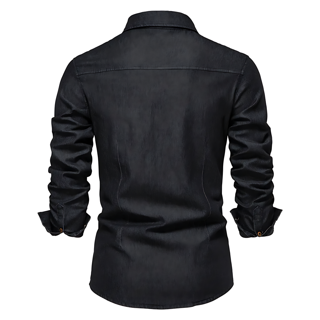Chemise en Denim de Coton pour Homme - image 2