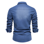Chemise en Denim de Coton pour Homme - image 6