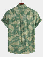 Chemise hawaïenne en coton pour homme à manches courtes - image 13