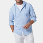 Chemise homme à capuche rayée - image 6