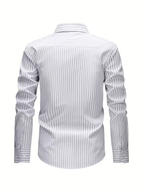 Chemise homme à fines rayures - image 11