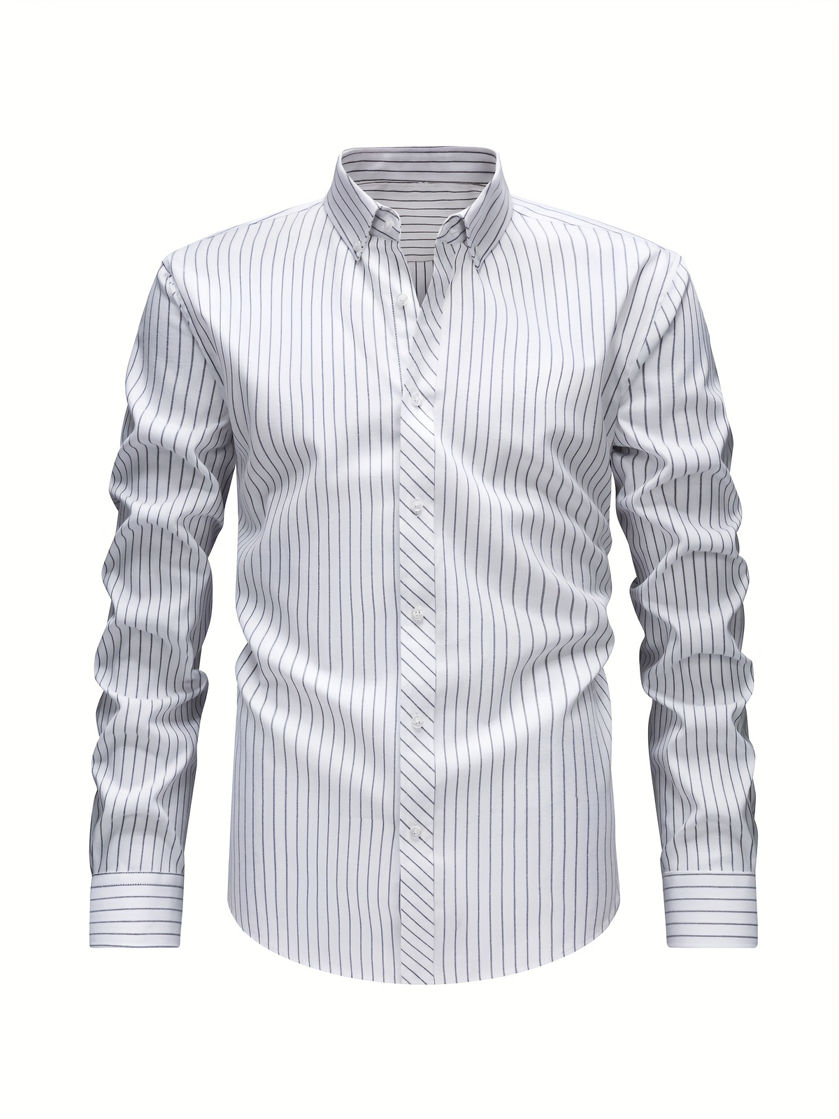 Chemise homme à fines rayures - Blanc
