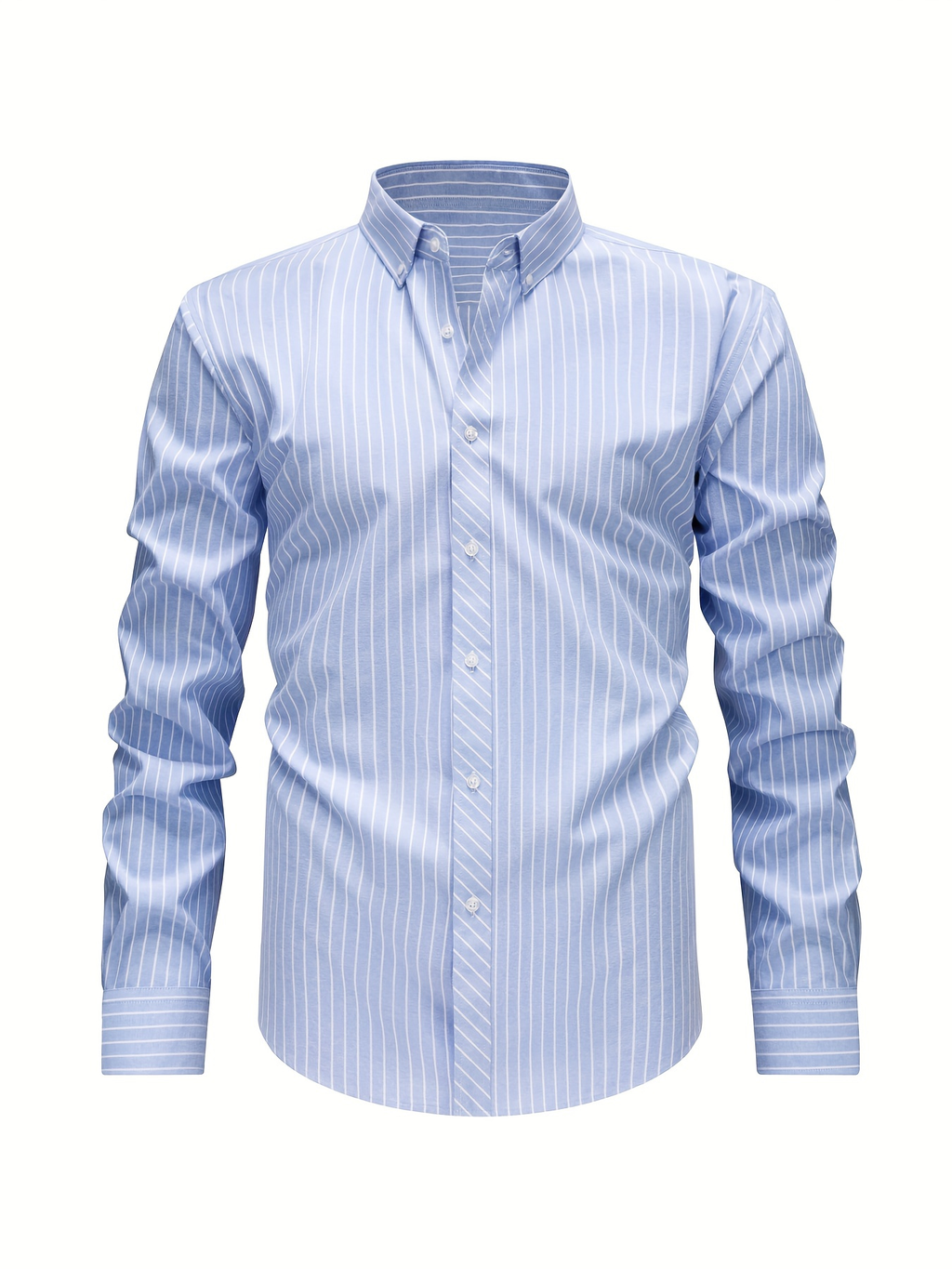 Chemise homme à fines rayures - Bleu Clair