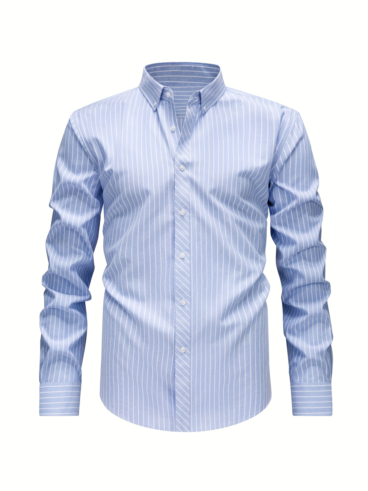 Chemise homme à fines rayures - Bleu Clair
