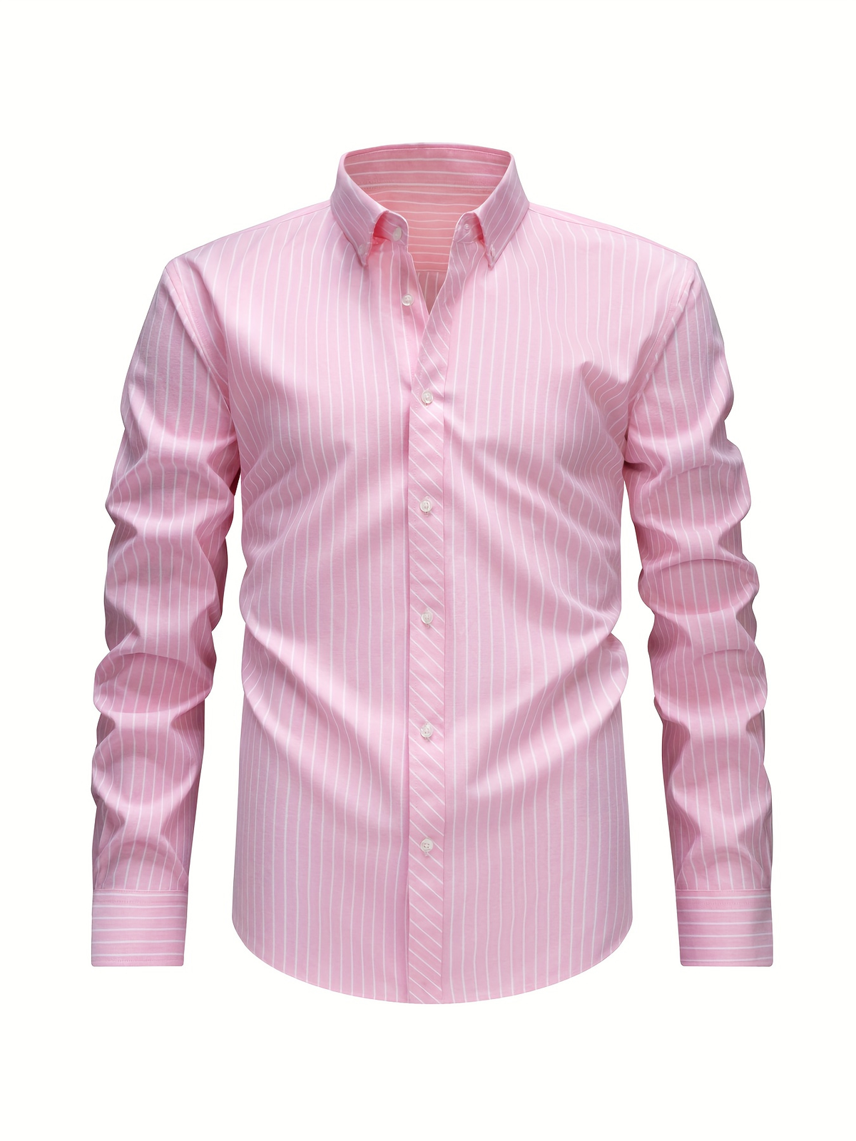 Chemise homme à fines rayures - Rose