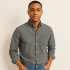 Chemise homme à manches longues et col classique - image 7