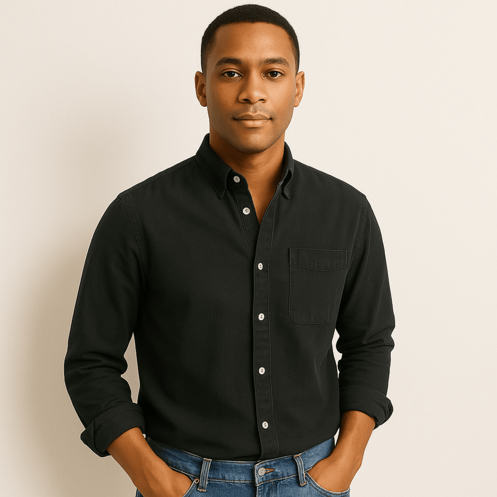 Chemise homme à manches longues et col classique - image 9