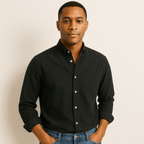Chemise homme à manches longues et col classique - image 9