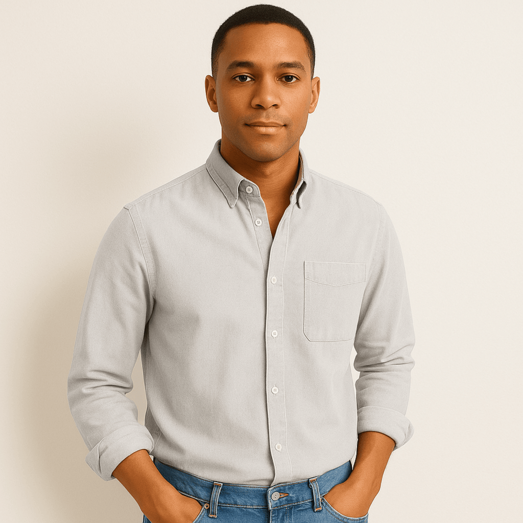 Chemise homme à manches longues et col classique - image 17