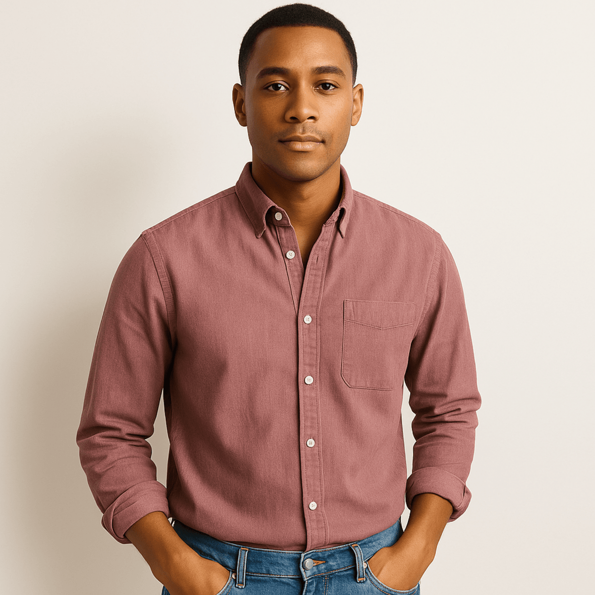 Chemise homme à manches longues et col classique - image 19