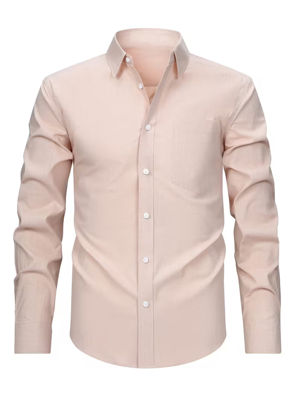 Chemise homme à poche poitrine - Abricot