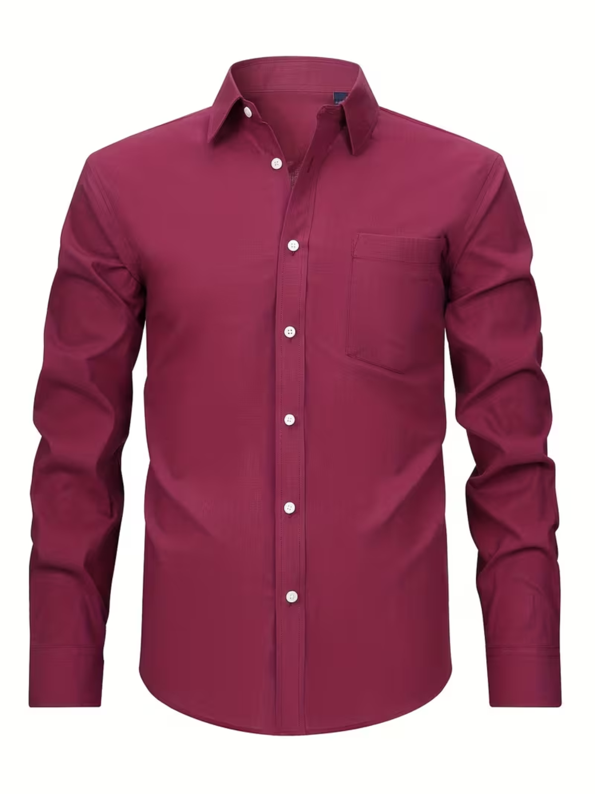 Chemise homme à poche poitrine - Bordeaux