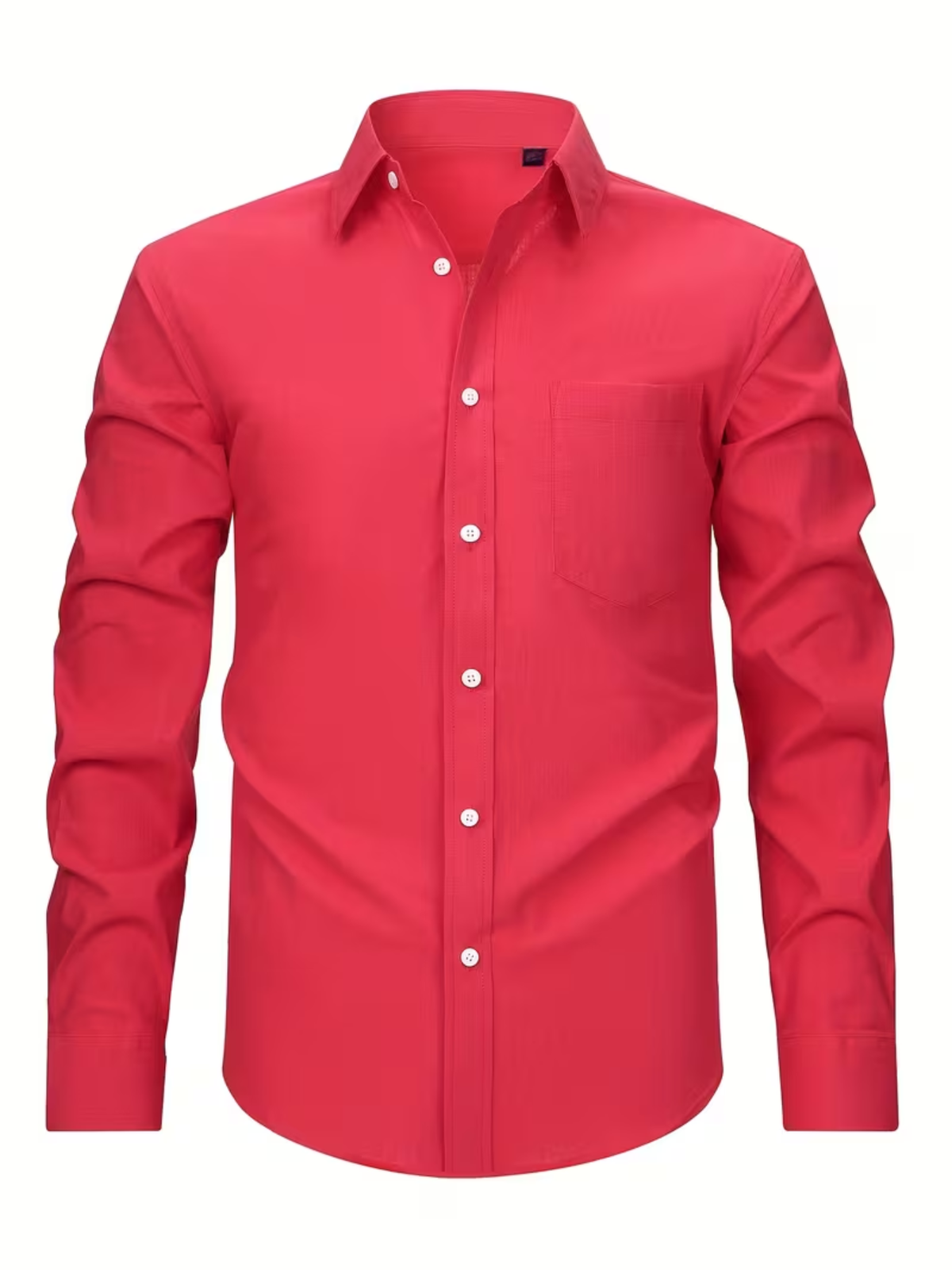 Chemise homme à poche poitrine - Rouge