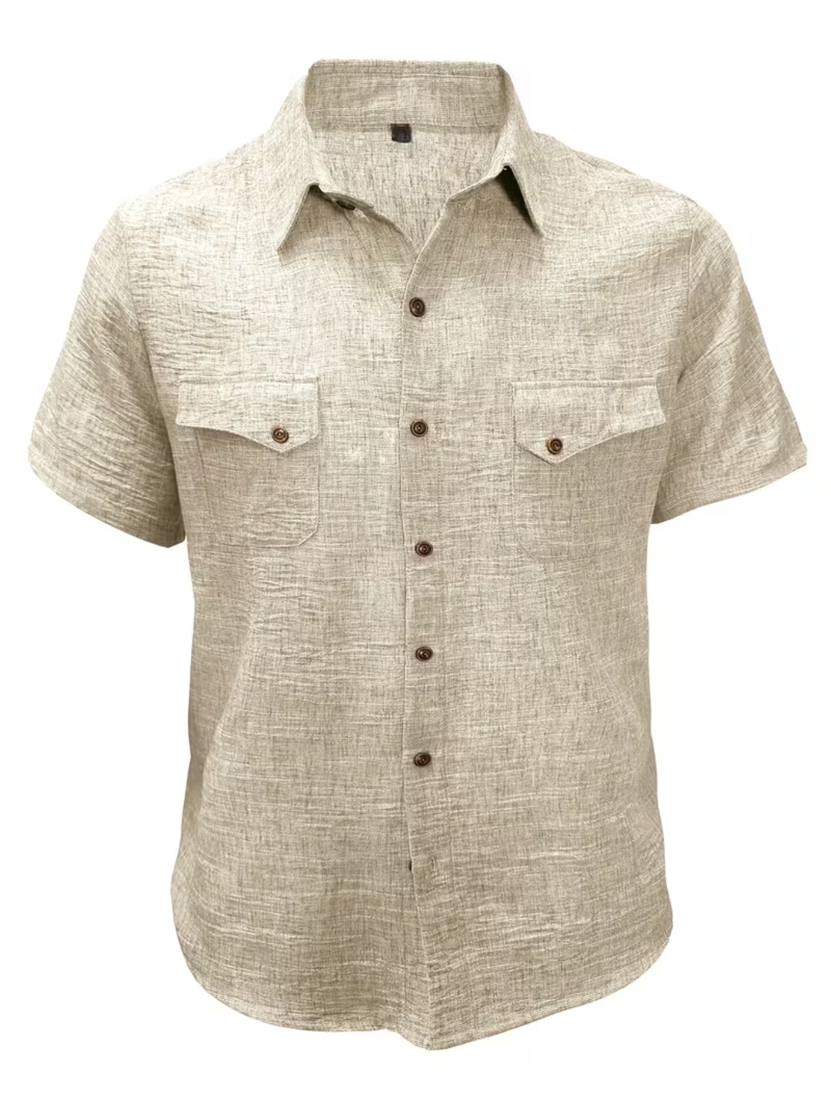 Chemise homme à poches boutonnées - Abricot