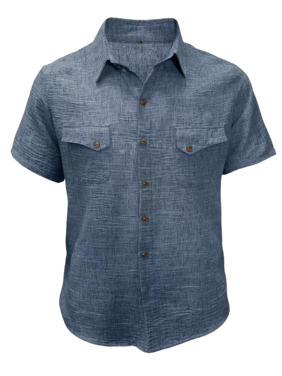 Chemise homme à poches boutonnées - Bleu Acier