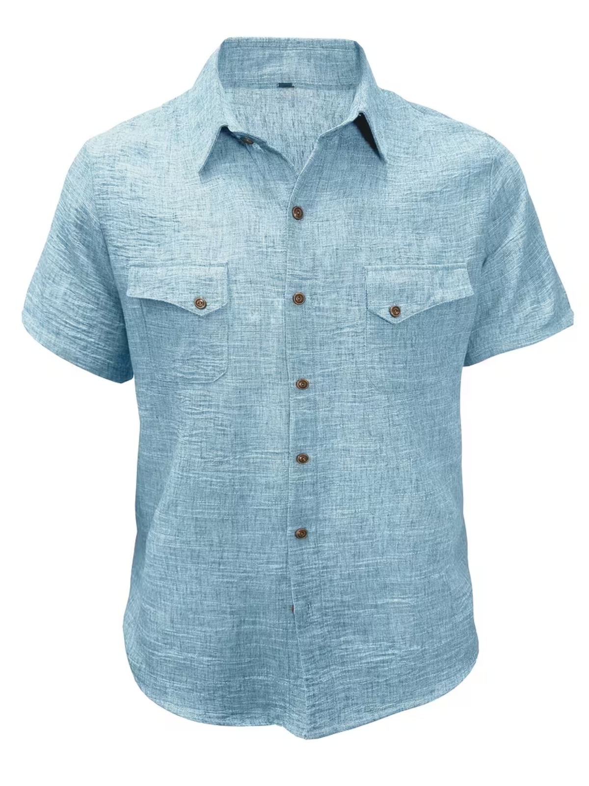 Chemise homme à poches boutonnées - Bleu Clair