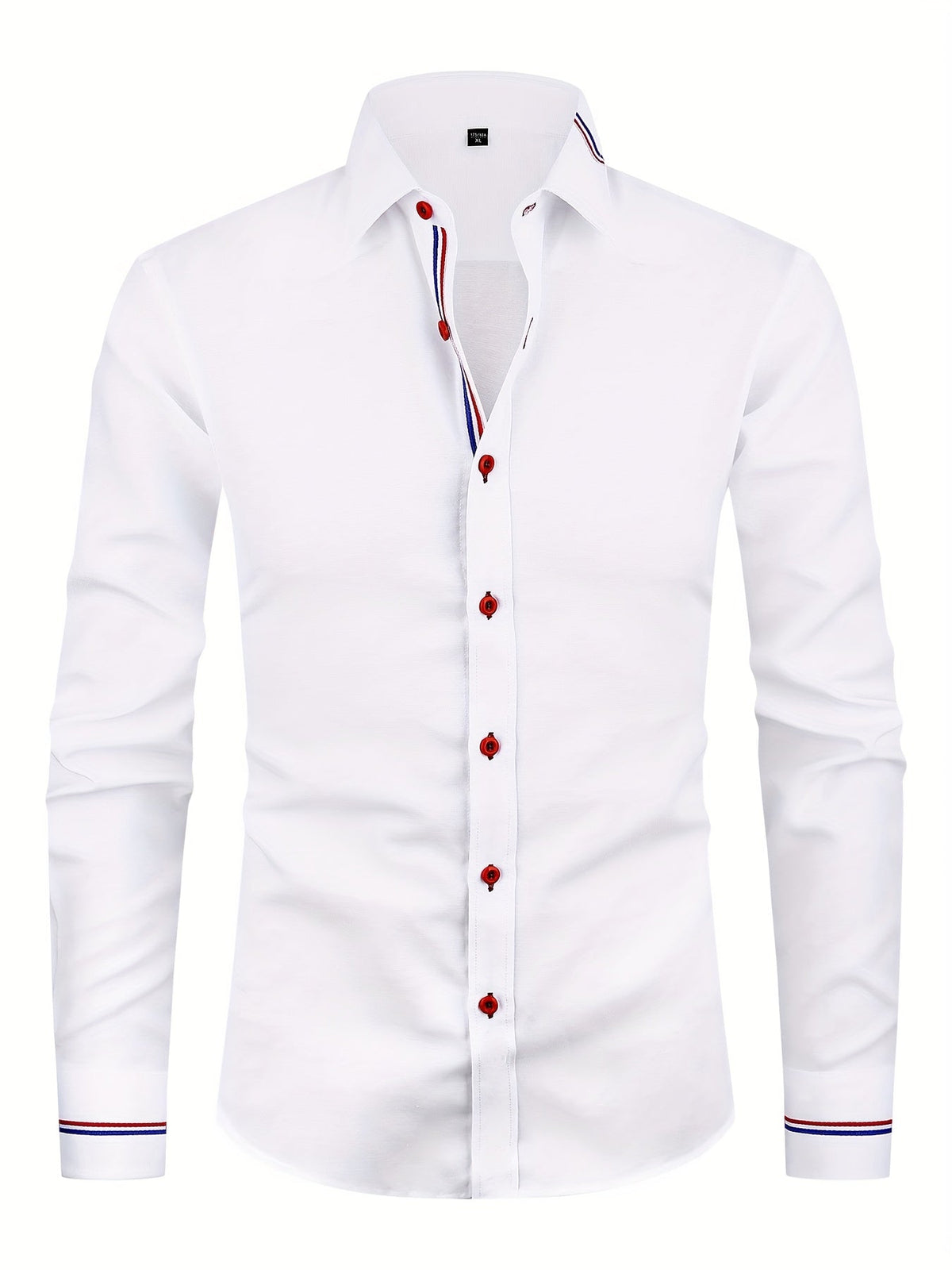 Chemise homme à poignets rayés - Blanc