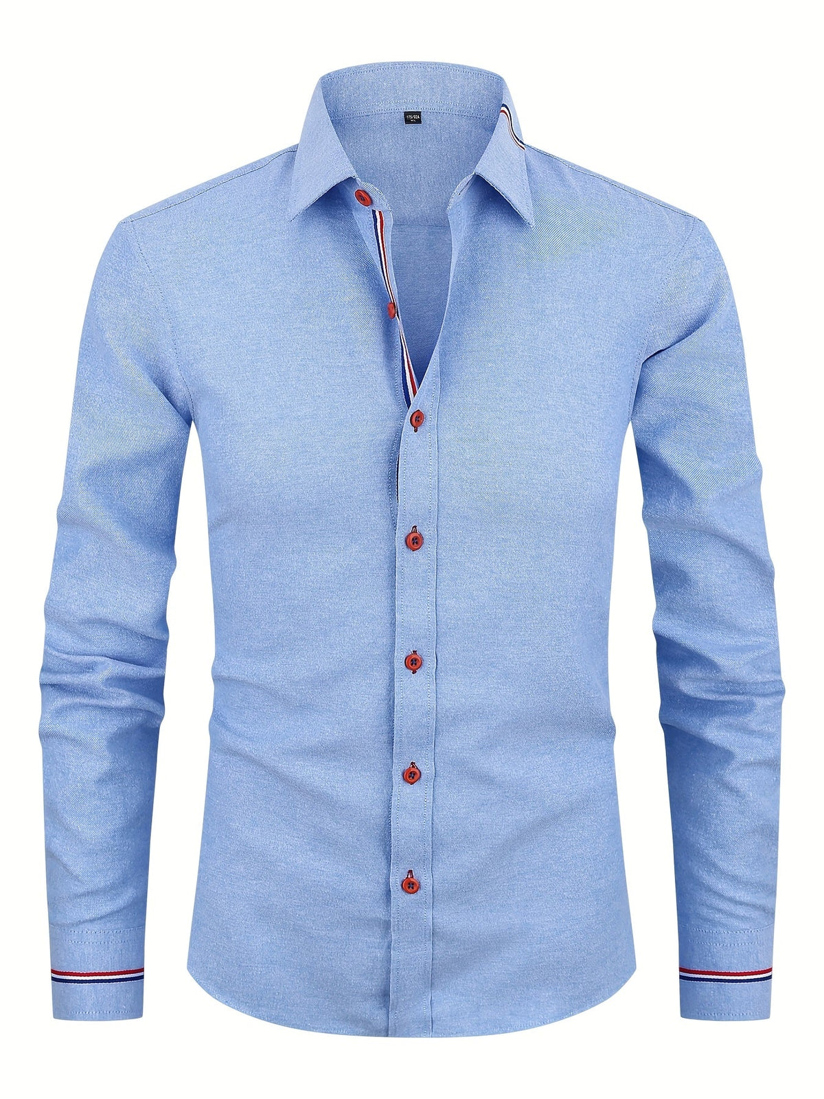 Chemise homme à poignets rayés - Bleu clair