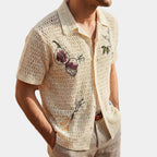 Chemise homme ajourée - Beige