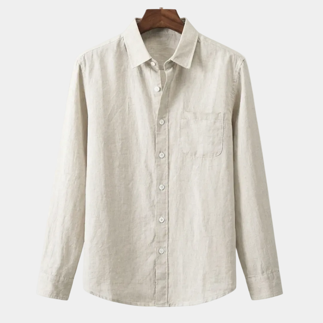 Chemise homme boutonnée - Beige