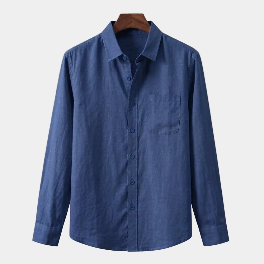 Chemise homme boutonnée - Bleu