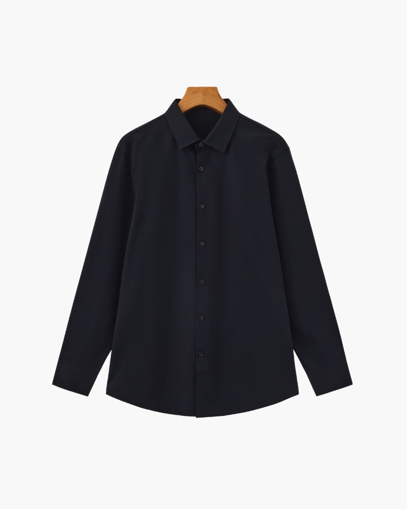Chemise homme boutonnée col classique - Noir
