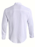 Chemise homme boutonnée col mao - image 4