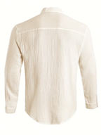 Chemise homme boutonnée col mao - image 5