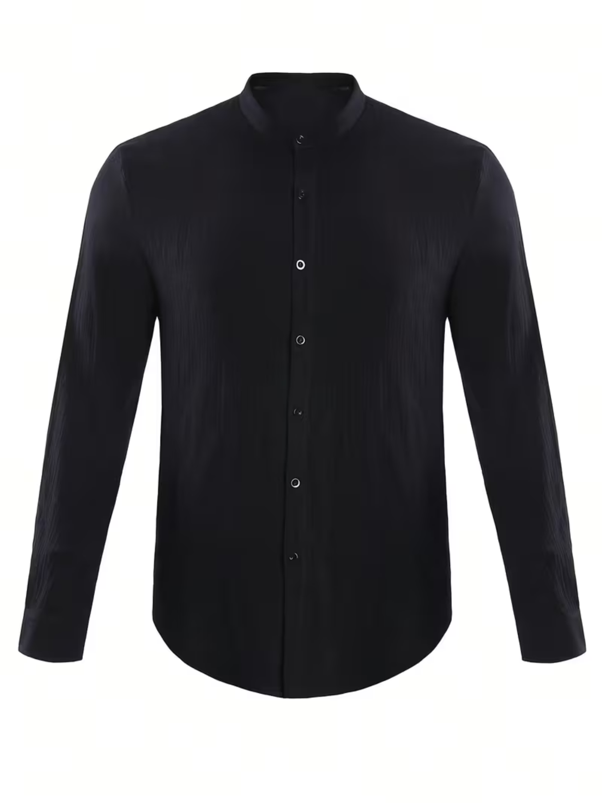 Chemise homme boutonnée col mao - Noir