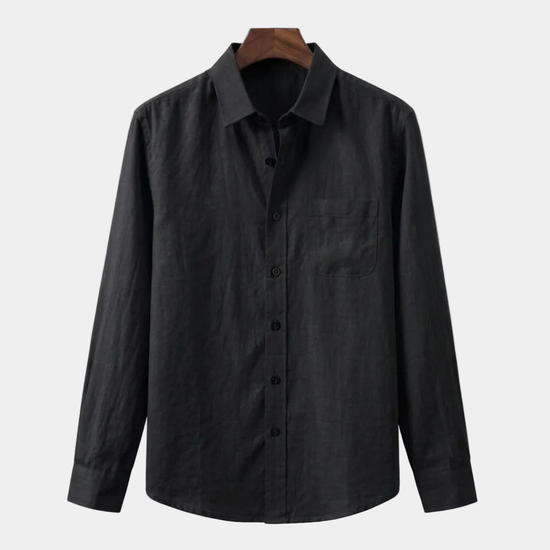 Chemise homme boutonnée - Noir