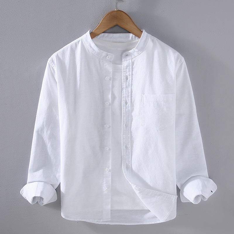Chemise homme boutonnée poche poitrine - Blanc