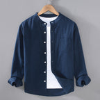 Chemise homme boutonnée poche poitrine - Bleu