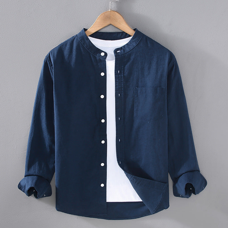 Chemise homme boutonnée poche poitrine - Bleu