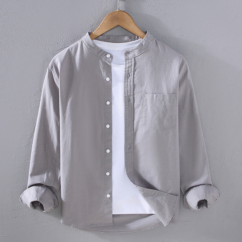 Chemise homme boutonnée poche poitrine - Gris