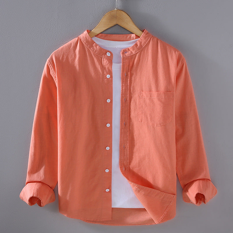 Chemise homme boutonnée poche poitrine - Rose